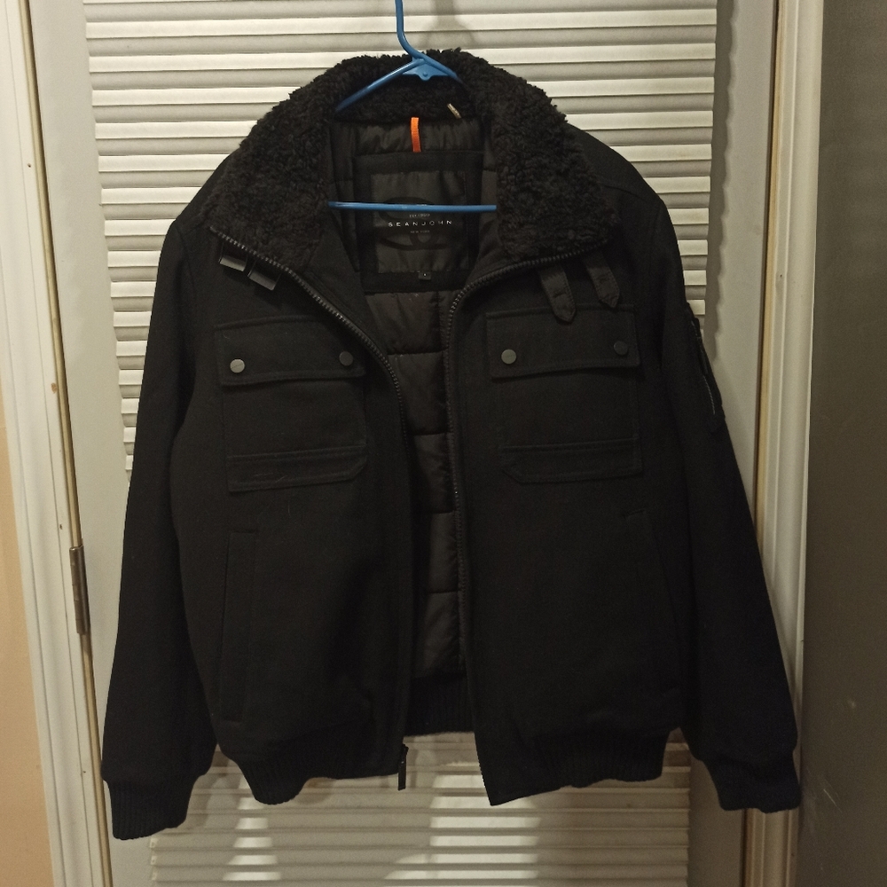 Sean john bomber bersity zip up Jacket Size Large